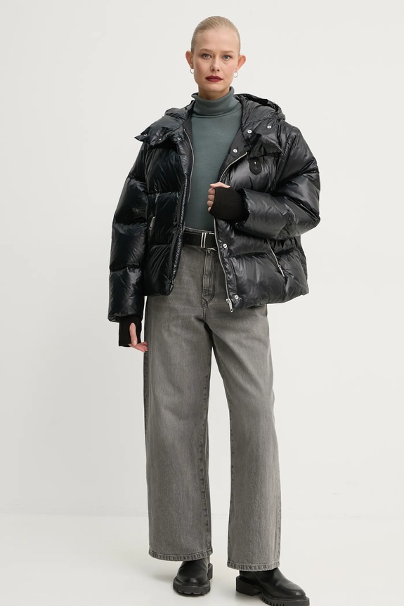 Pernata jakna The Kooples FDOU29000K crna AW24