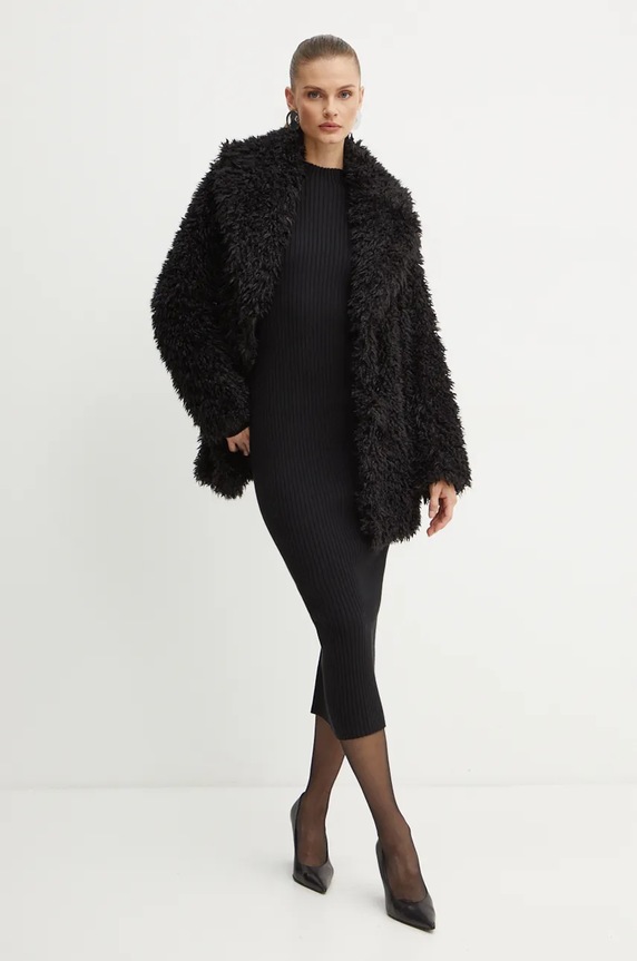 Patrizia Pepe płaszcz 2O0145.E057 czarny AW24