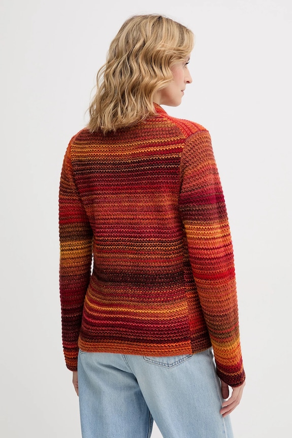 Îmbrăcăminte United Colors of Benetton cardigan din amestec de lână 105CD6880 portocaliu