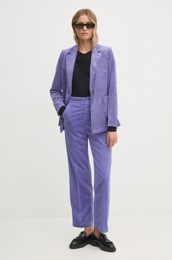 United Colors of Benetton giacca in velluto 2Q5GDW02G violetto AW24