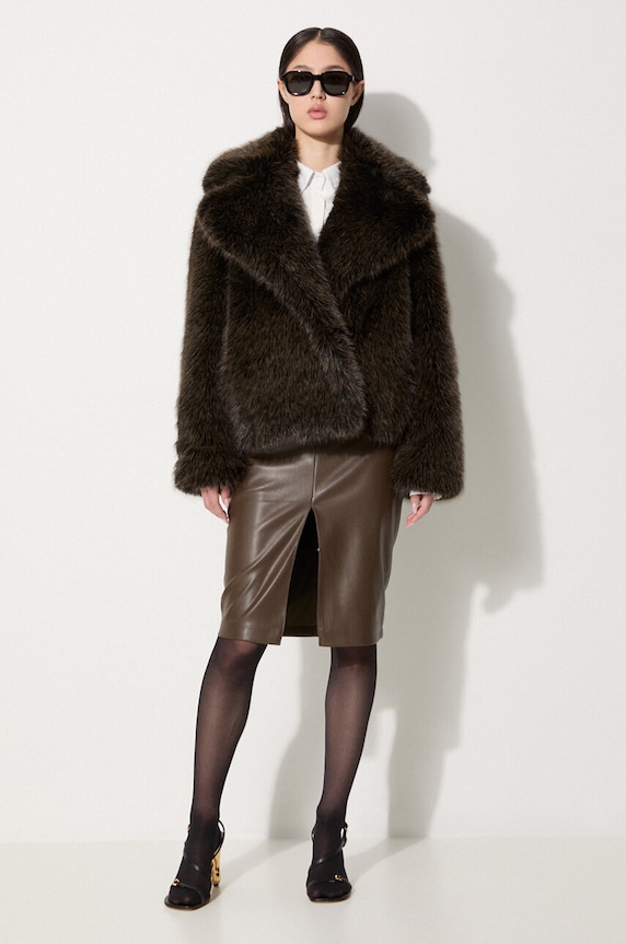 Яке Kenzo Short Fake Fur Blouson FE62BL1869FP.90 черен AW24