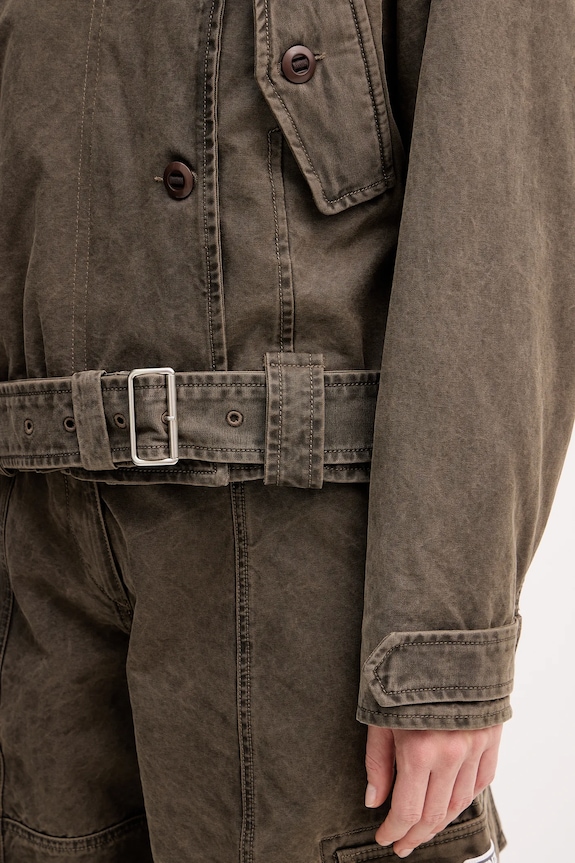 Kenzo kurtka Dyed Canvas Comber FE62OU2129GK.92 brązowy