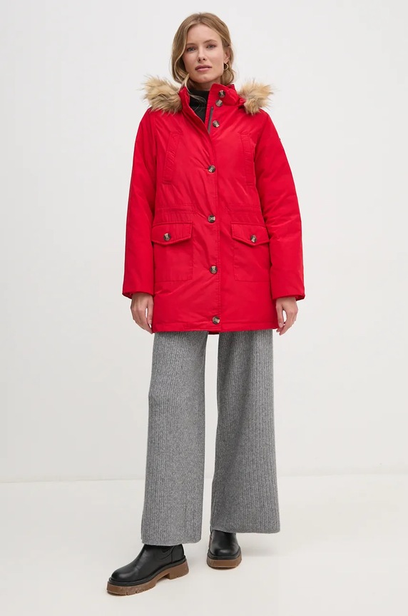 Páperová bunda Pepe Jeans CLEMENTINE PL402435 červená AW24