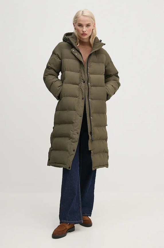 Pepe Jeans geaca BIBI LONG PL402437 verde AW24
