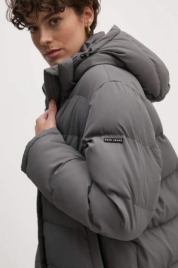 Μπουφάν Pepe Jeans BIBI LONG γκρί PL402437