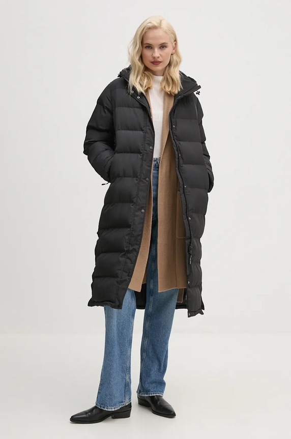 Bunda Pepe Jeans BIBI LONG s podšívkou černá PL402437