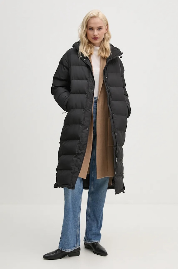 Bunda Pepe Jeans BIBI LONG s podšívkou černá PL402437