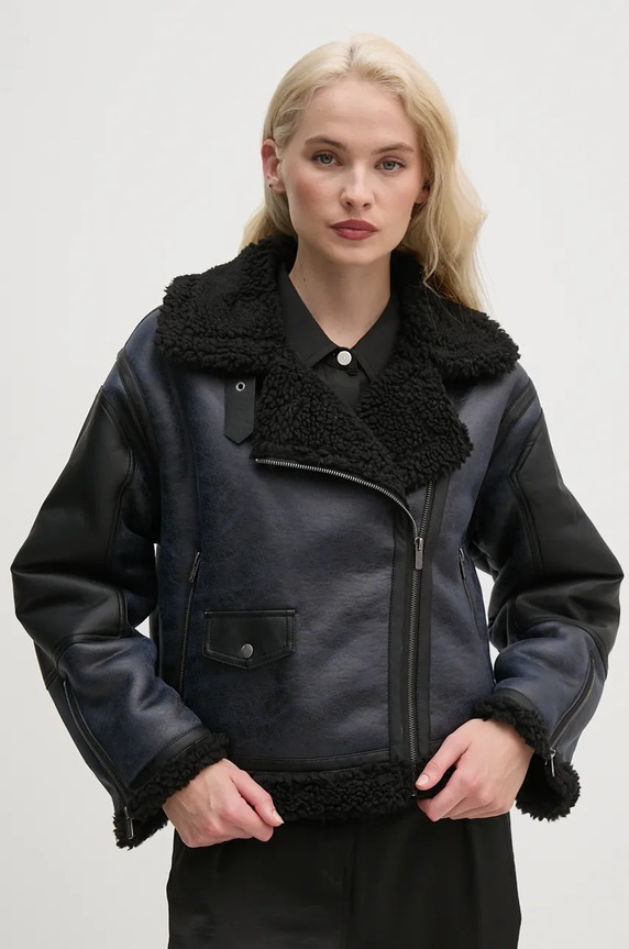 Bunda Pepe Jeans BROOKLYN námořnická modř PL402452