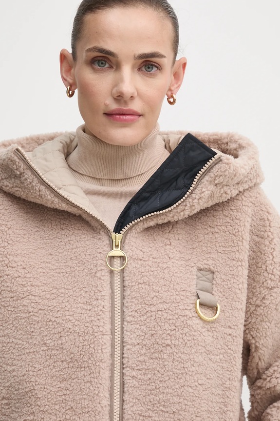 Bunda Barbour Amber Fleece béžová LFL0072