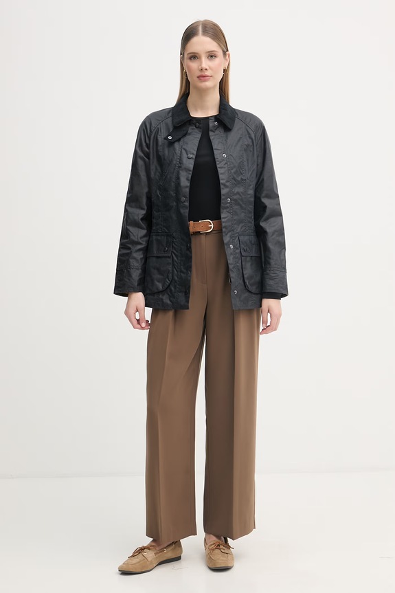 Barbour μεταβατικό μπουφάν γυναικείο βαμβακερό Beadnell LWX0667 σκούρο μπλε SS26