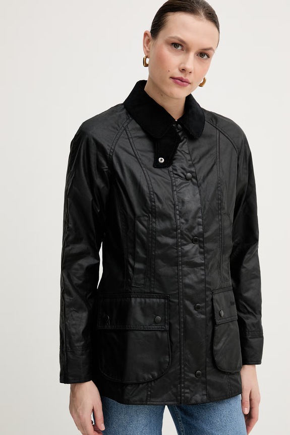 Barbour kurtka przejściowa damska bawełniana Beadnell czarny LWX0667