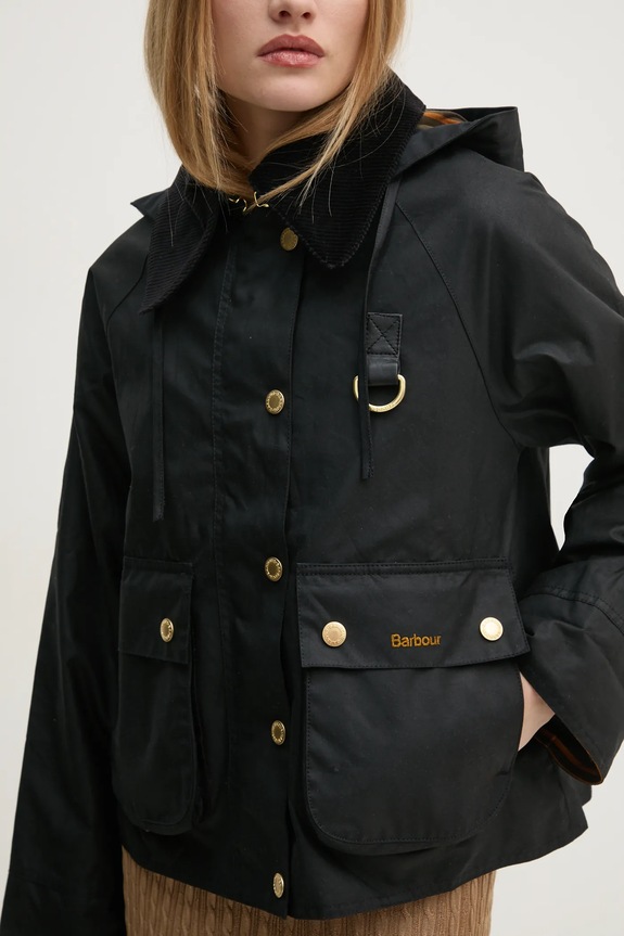 Μπουφάν Barbour Reighton Wax LWX1397 μαύρο