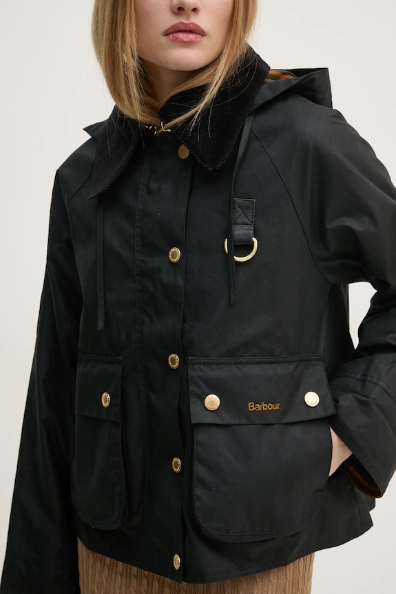 Μπουφάν Barbour Reighton Wax LWX1397 μαύρο