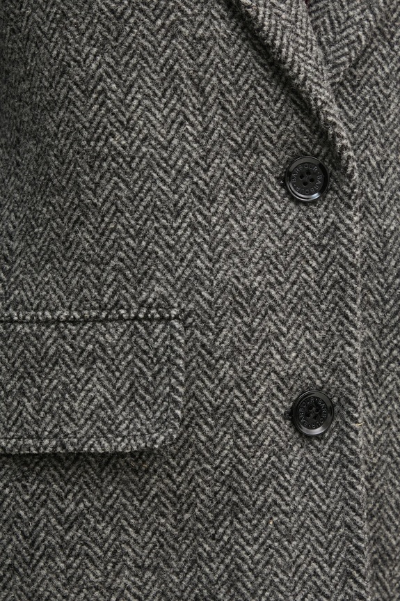Vlnený kabát Barbour Paulette Mensy Jacket LTA0122 sivá