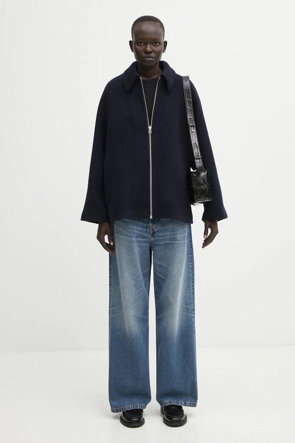 Samsoe Samsoe giacca in lana ALMA F23300184 blu navy