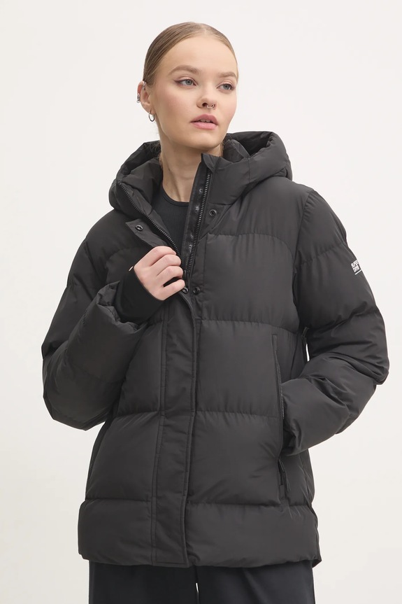 Superdry rövid kabát szigetelt fekete W5011728A.02A