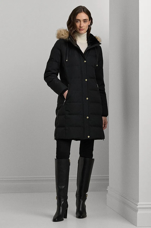 Lauren Ralph Lauren piumino foderato nero 297957509