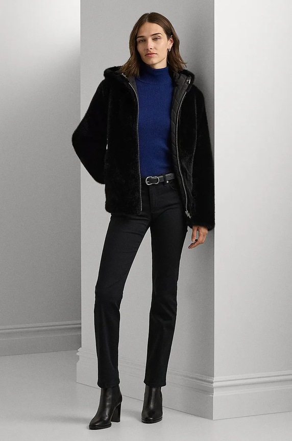 Ρούχα Μπουφάν δυο όψεων Lauren Ralph Lauren 297957520 μαύρο