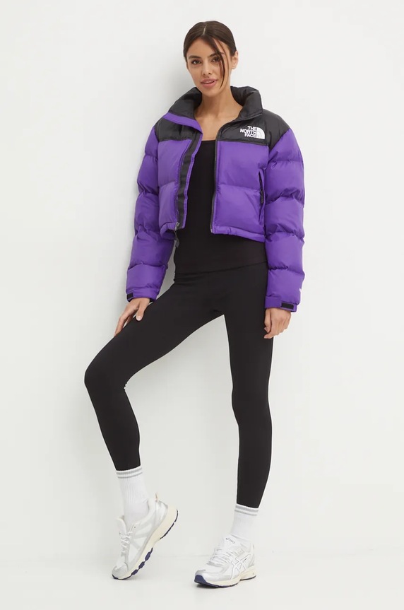Μπουφάν με επένδυση από πούπουλα The North Face Nuptse Short Jacket NF0A5GGES961 μωβ AW24