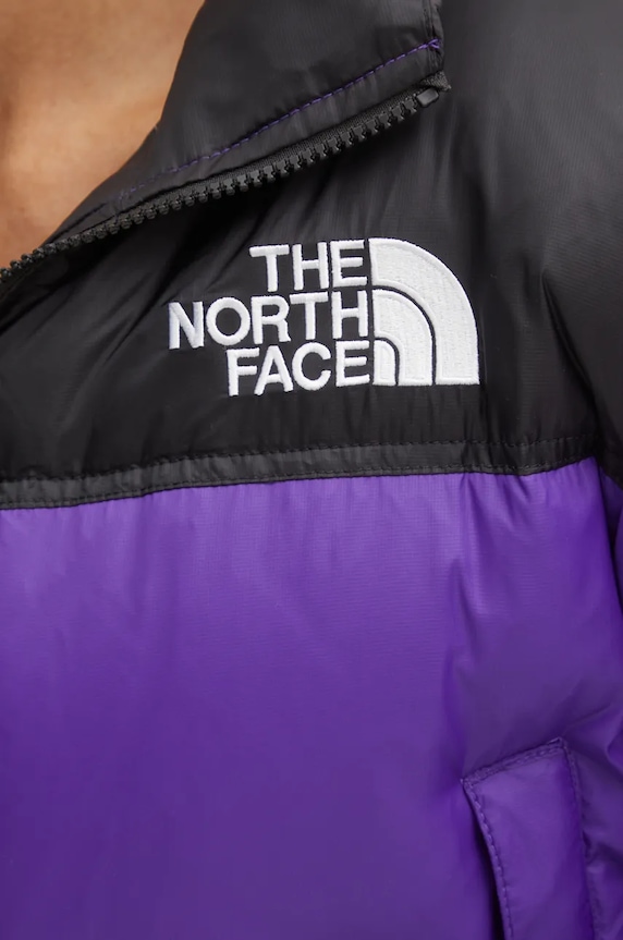 Μπουφάν με επένδυση από πούπουλα The North Face Nuptse Short Jacket NF0A5GGES961 μωβ