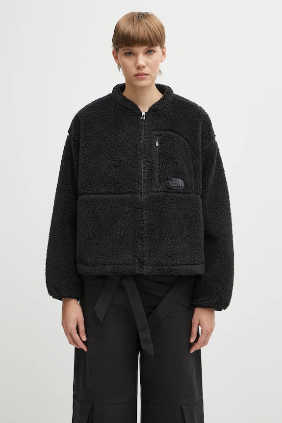 Поларен суичър The North Face SPORTY STREET изчистен черен NF0A88ZBJK31
