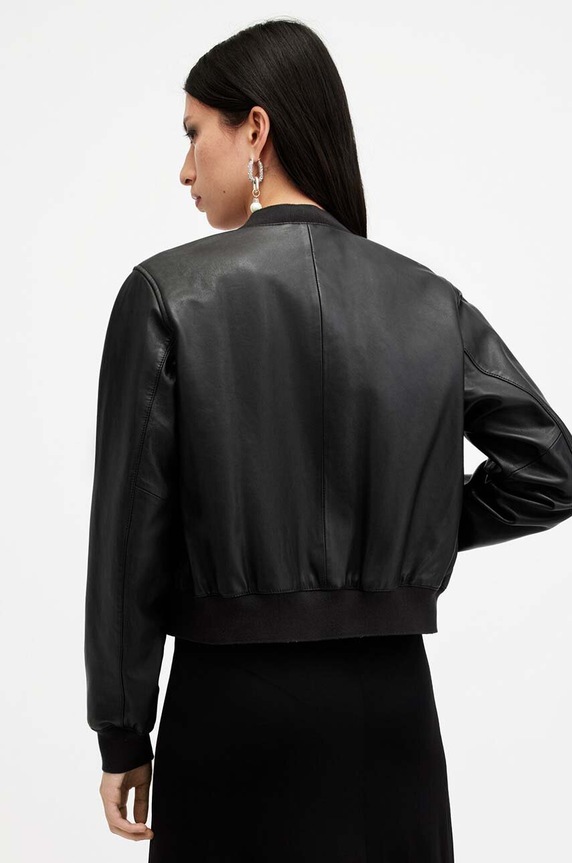Дрехи Кожено яке AllSaints ORTEN BOMBER JACKET W072LB черен