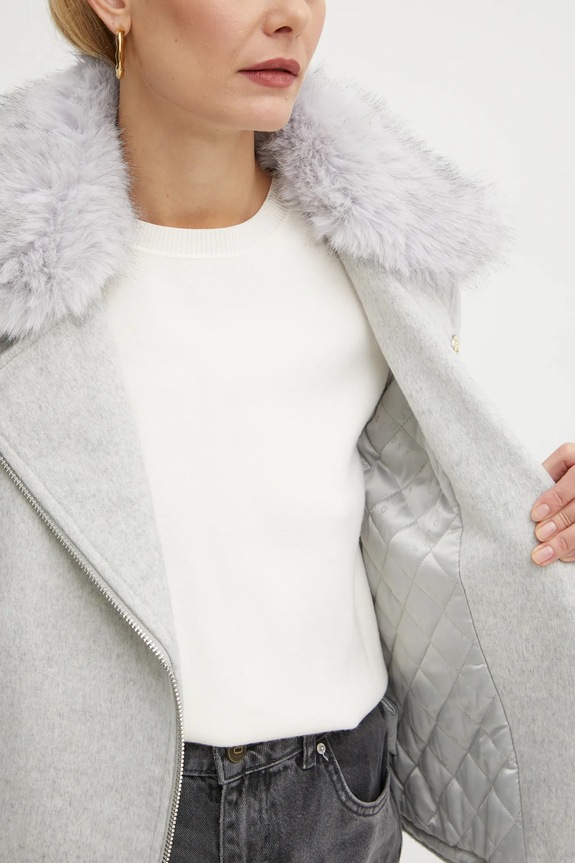Bunda s prímesou vlny Guess NANCY W4BL30.WGJG2