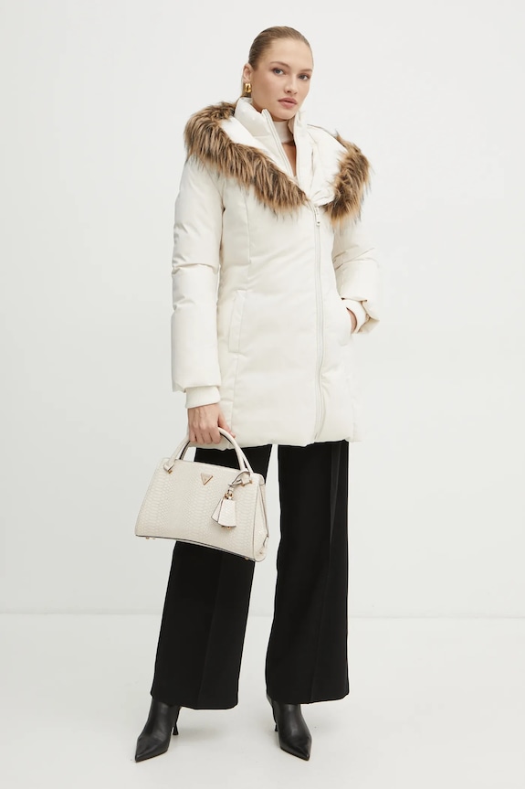 Guess geacă SYLVIE W4BL59.WG7X2 bej AW24