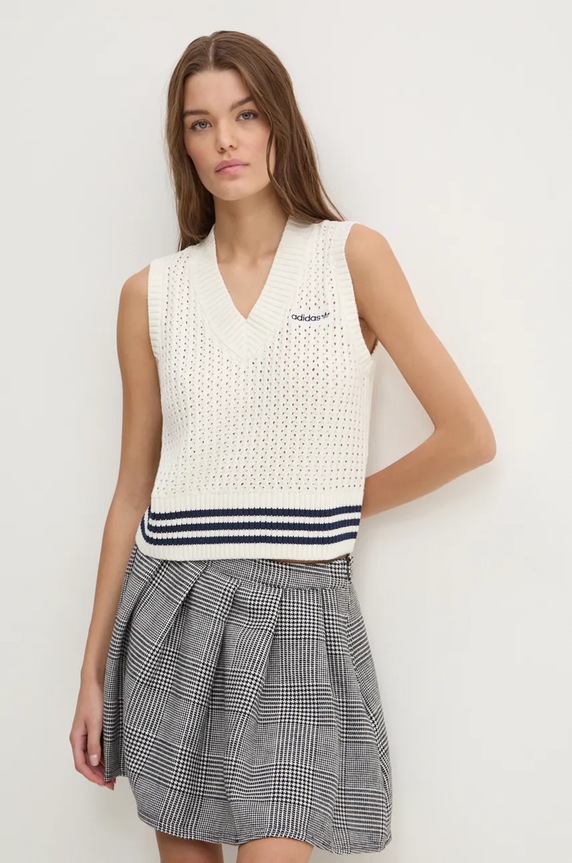 adidas Originals vestă Knit Vest grosime medie bej IX1037