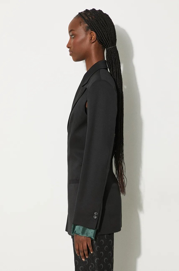 Сако с вълна MM6 Maison Margiela S62BN0102.S47848 черен AW24