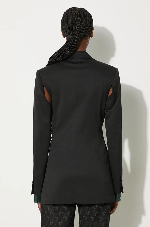 Дрехи Сако с вълна MM6 Maison Margiela S62BN0102.S47848 черен