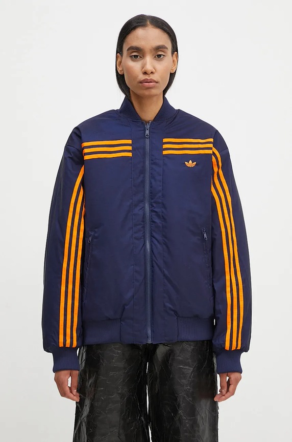 Яке бомбър с две лица adidas Originals 70s Reversible Oversized Bomber Jacket JN7657 оранжев AW24