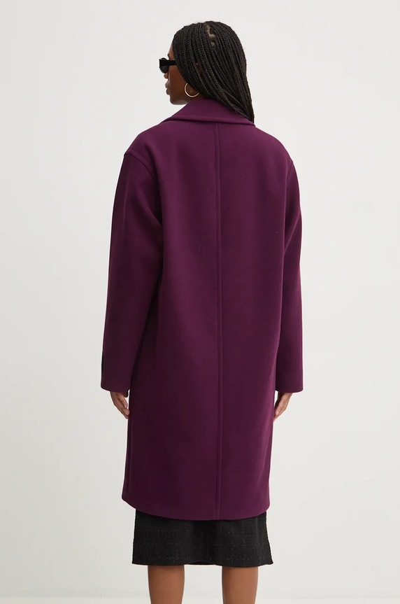 Ρούχα Παλτό από μείγμα μαλλιού HUGO 50534328 μωβ