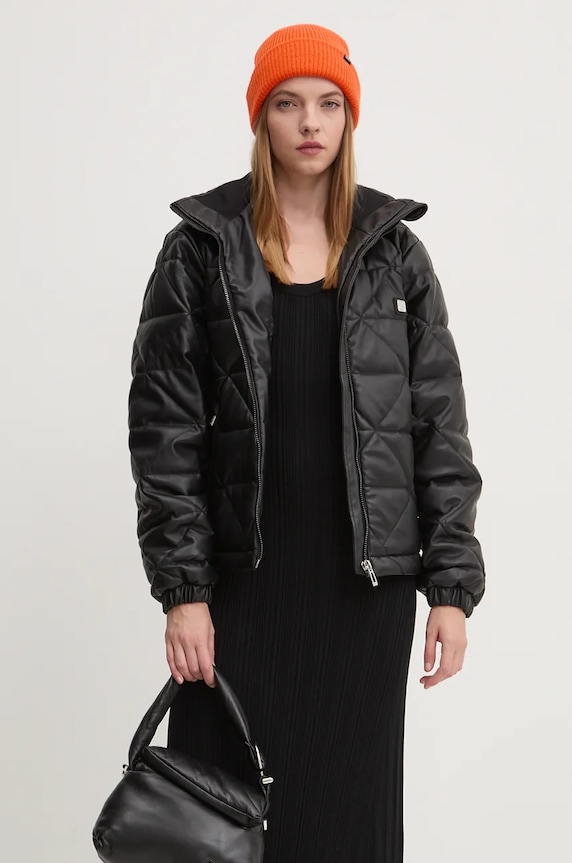 Μπουφάν HUGO oversize μαύρο 50528715