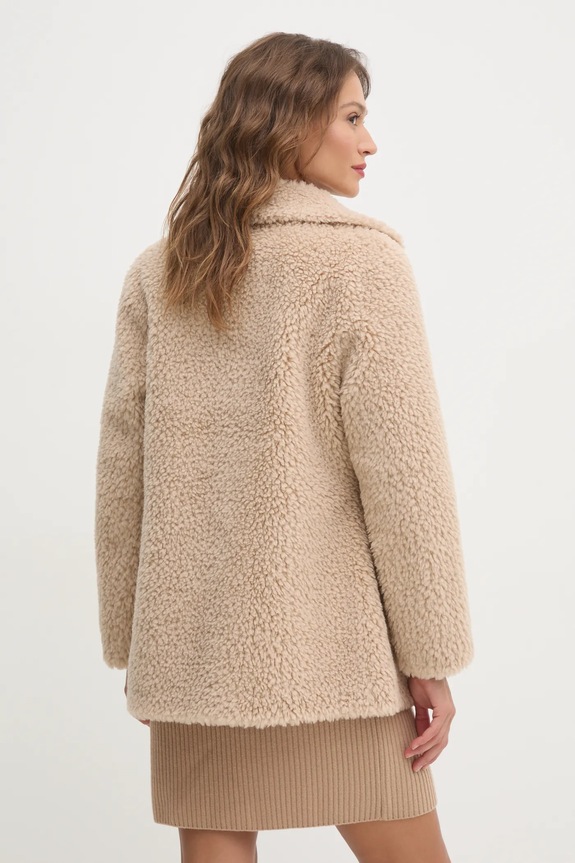 Ruházat Sisley kabát gyapjú keverékből 24C7LN053 bézs