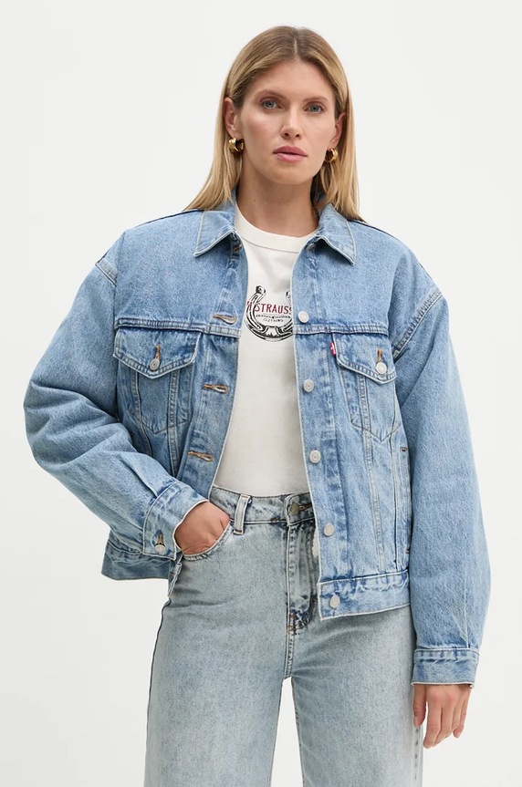 Levi's geaca jeans cu captuseala albastru A8747