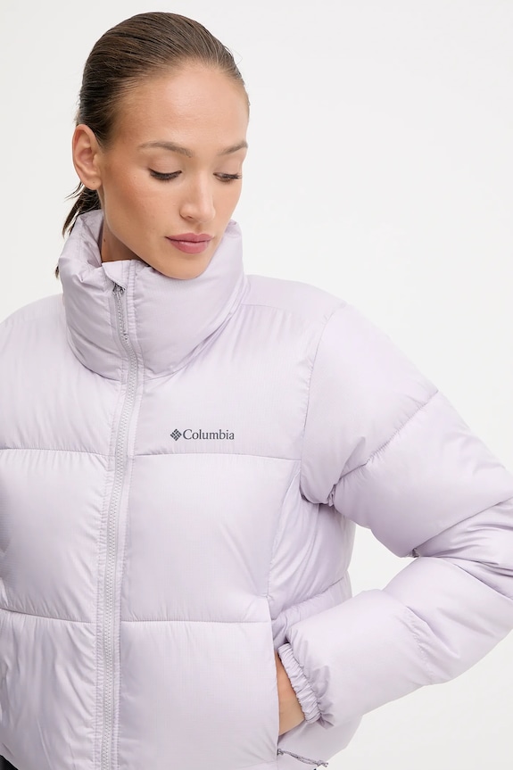 Μπουφάν Columbia Puffect Colorblock μωβ 2088501