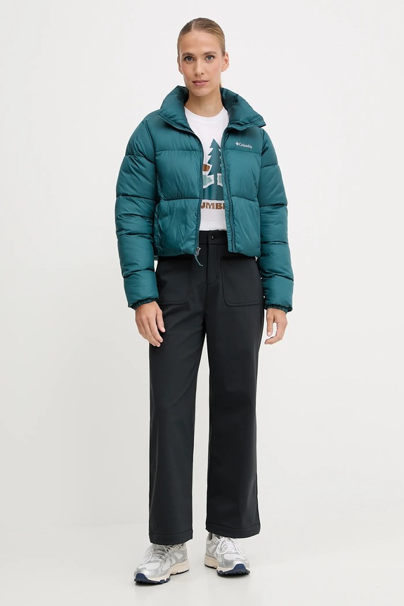 Bunda Columbia Puffect Colorblock 2088501 tyrkysová AW25