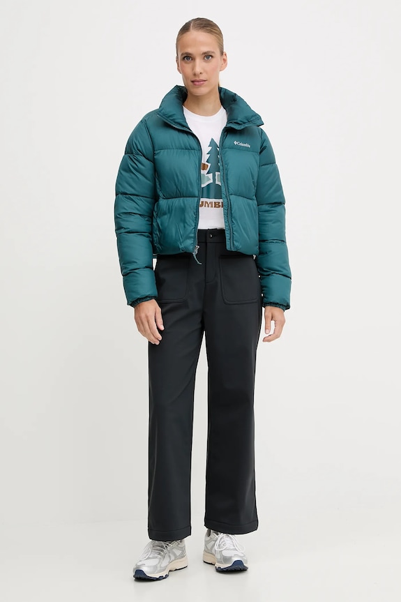 Bunda Columbia Puffect Colorblock 2088501 tyrkysová AW25