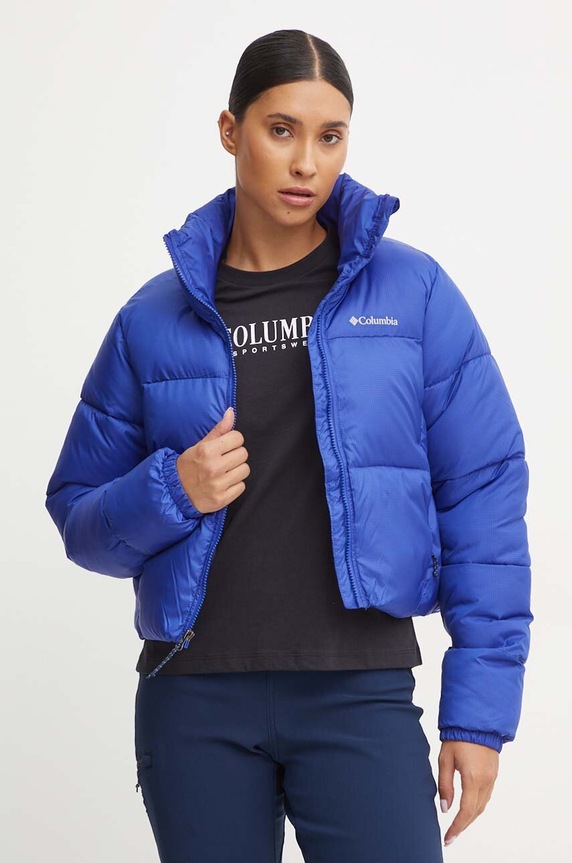 Bunda Columbia Puffect Colorblock modrá 2088501