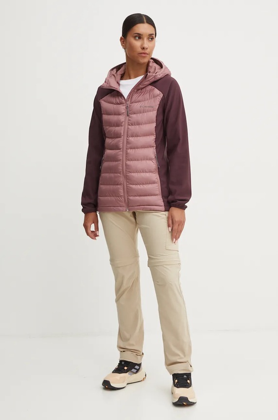 Columbia kurtka sportowa Powder Lite Hybrid 2089411 różowy AW24