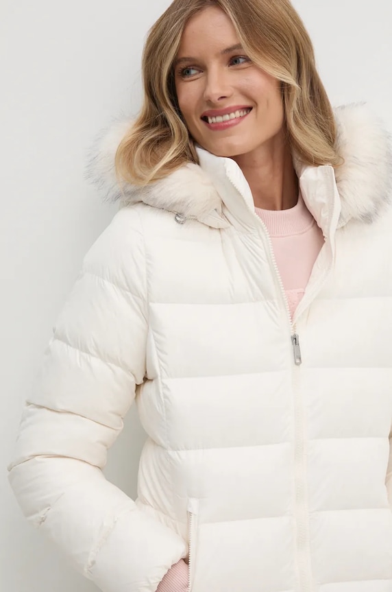 Пухено яке Tommy Hilfiger бежов WW0WW43122