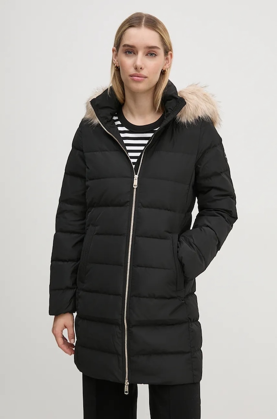 Tommy Hilfiger geaca de puf cu captuseala negru WW0WW43234