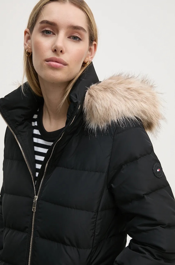 Tommy Hilfiger geaca de puf negru WW0WW43234