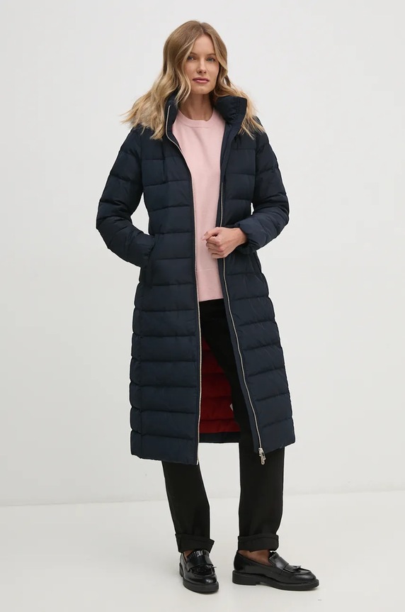 Péřová bunda Tommy Hilfiger WW0WW43601 námořnická modř NC24