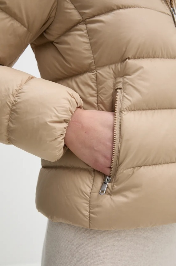 Μπουφάν με επένδυση από πούπουλα Tommy Hilfiger WW0WW43520 μπεζ