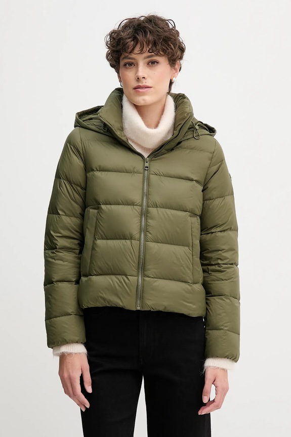 Páperová bunda Tommy Hilfiger zateplené zelená WW0WW43581