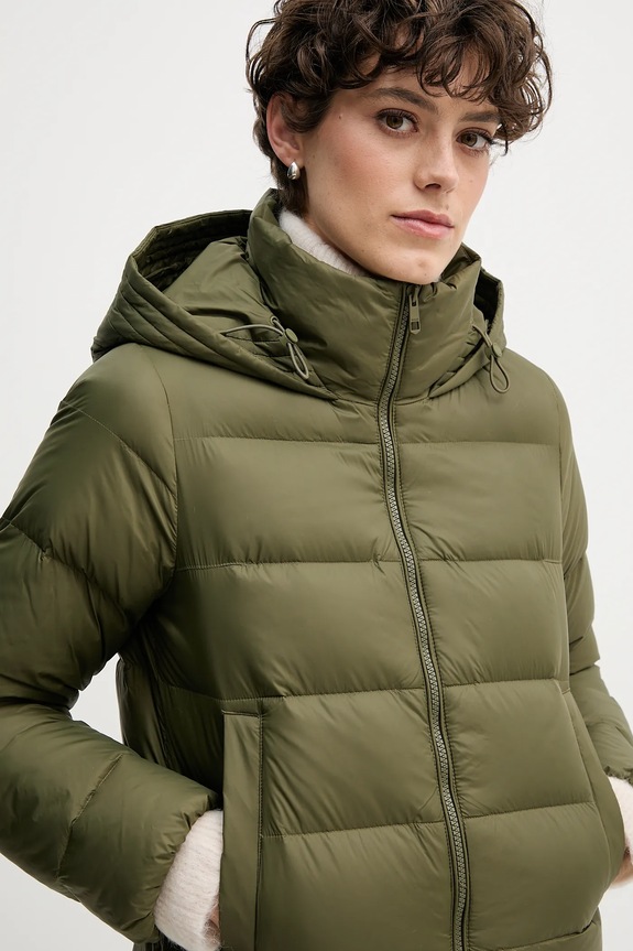 Páperová bunda Tommy Hilfiger zelená WW0WW43581