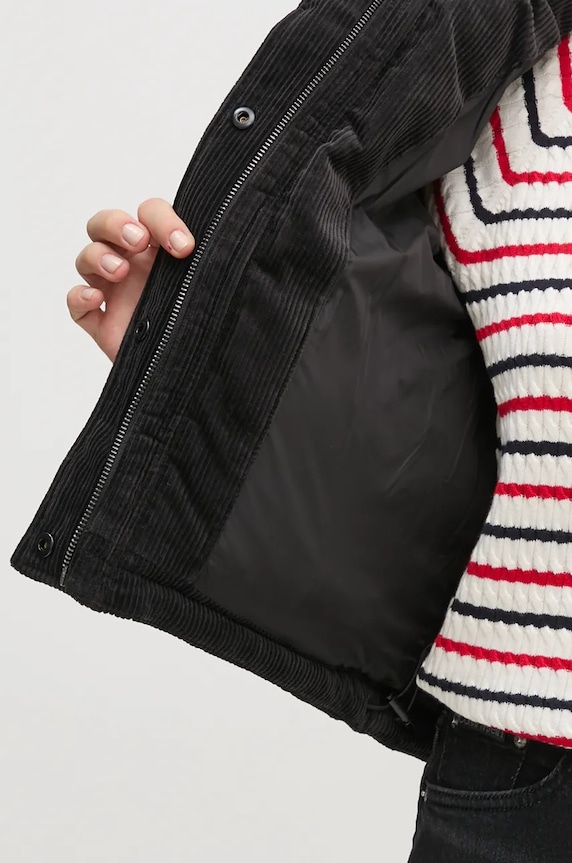 Μπουφάν με κορδόνι Calvin Klein Jeans J20J224620 μαύρο