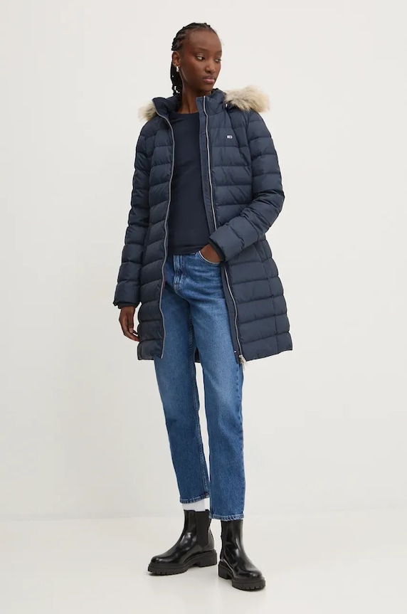 Μπουφάν με επένδυση από πούπουλα Tommy Jeans DW0DW18864 σκούρο μπλε AW25